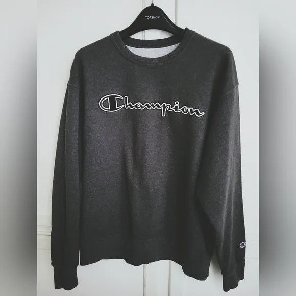 Champion Grey Pullover Sweater Size Large - Picture 1 of 5